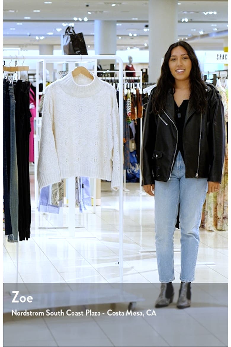 Curve Cable Stitch Turtleneck Sweater video