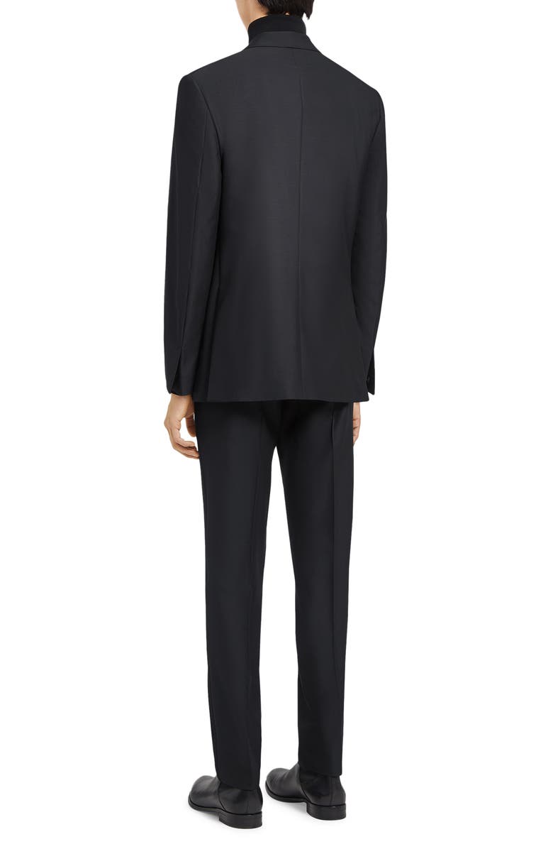 ZEGNA Trofeo 600 Wool & Silk Tuxedo, Alternate, color, Black