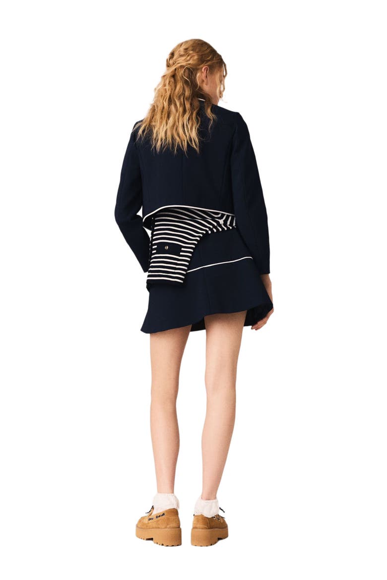 Short jacket with contrast trim, Alternate, color, Navy