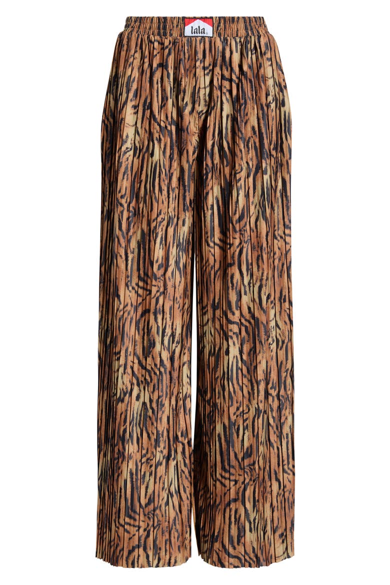 Pleated Wide Leg Pants, Alternate, color, TIGER