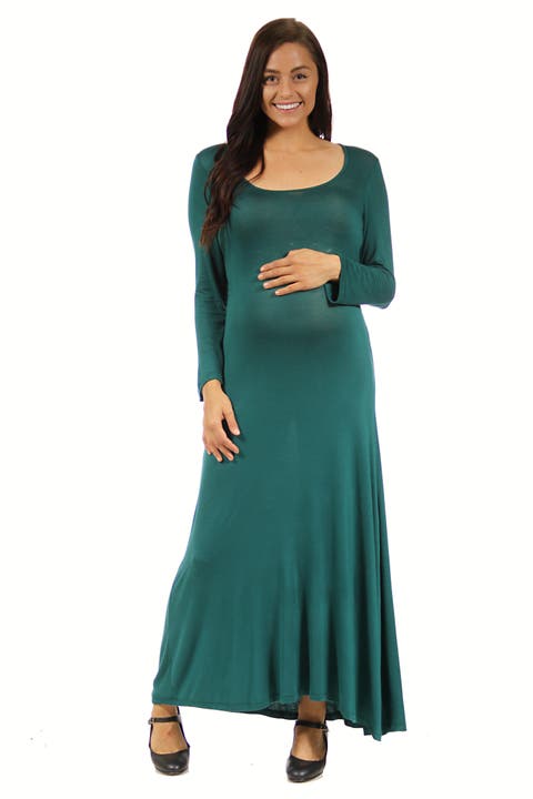 Long Sleeve Maternity Maxi Dress
