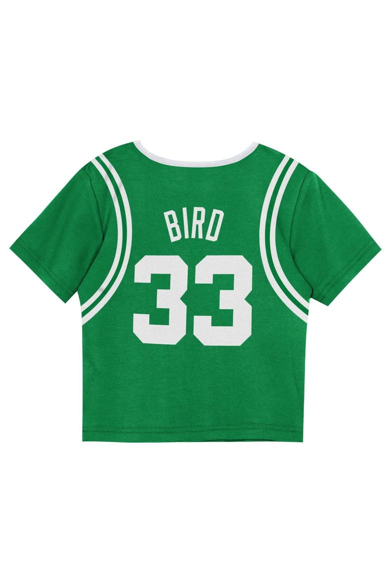 Toddler Mitchell & Ness Larry Bird Kelly Green Boston Celtics 2-Piece Play by Place T-Shirt & Shorts Set, Alternate, color, Kelly Green