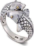 SAMUEL B. Sterling Silver & 18K Gold Koi Fish Bypass Ring