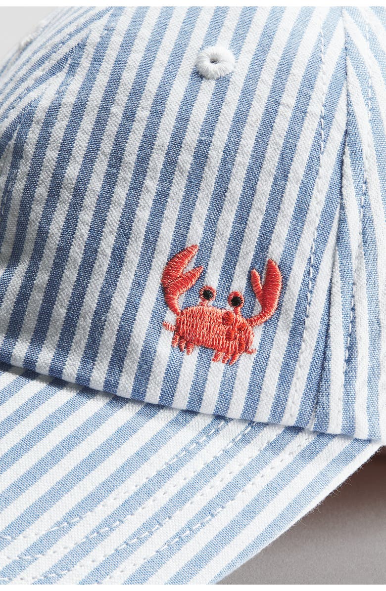 H&M Motif-detail Cap, Alternate, color, Blue/Crab