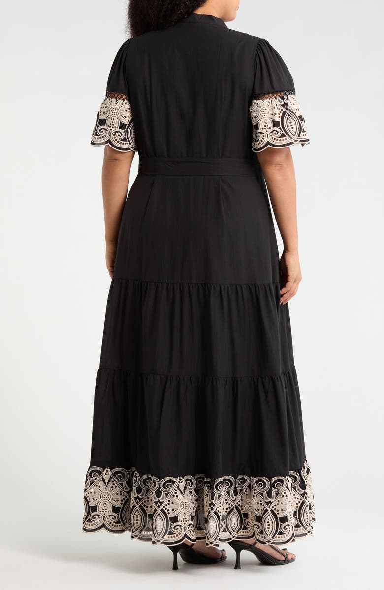BY DESIGN South Hampton Maxi Dress, Alternate, color, Black/ Gardenia