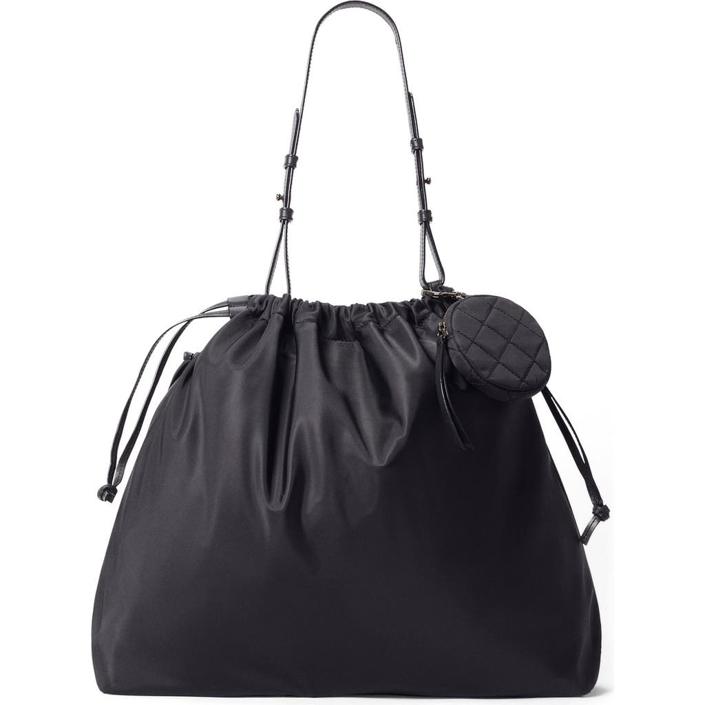 Mz Wallace Waverly Nylon Shoulder Bag In Black