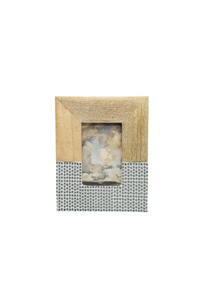 6"H x 4"W Alexander Floral Brown Photo Frame, Main, color, Brown