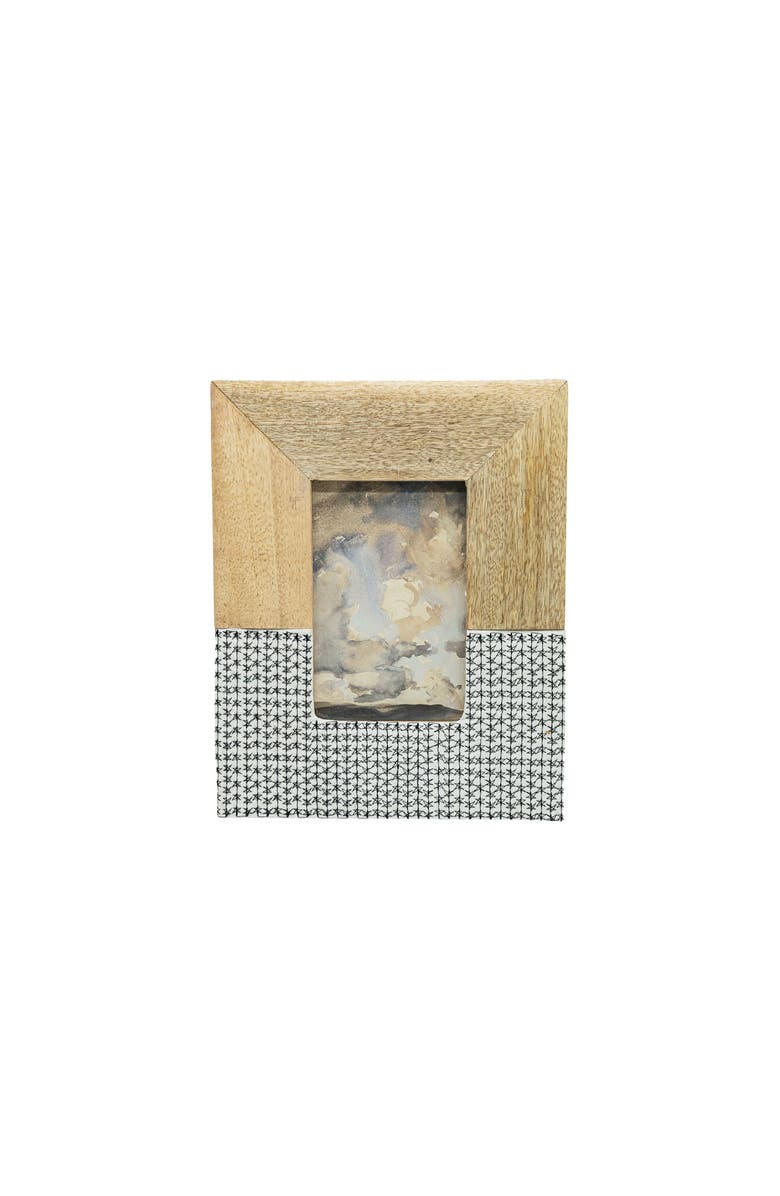 Foreside Home and Garden 6"H x 4"W Alexander Floral Brown Photo Frame, Main, color, Brown