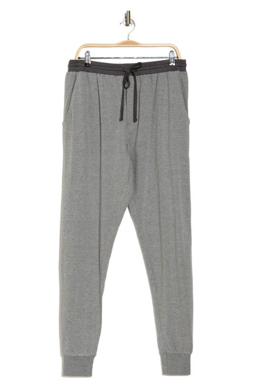Unsimply Stitched Contrasted Waistband Cuffed Jogger In Heather Light Grey