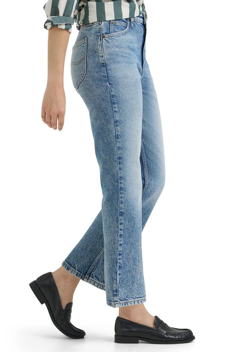 High Waist Kick Bootcut Jeans, Alternate, color, PARTLY IN BLUE