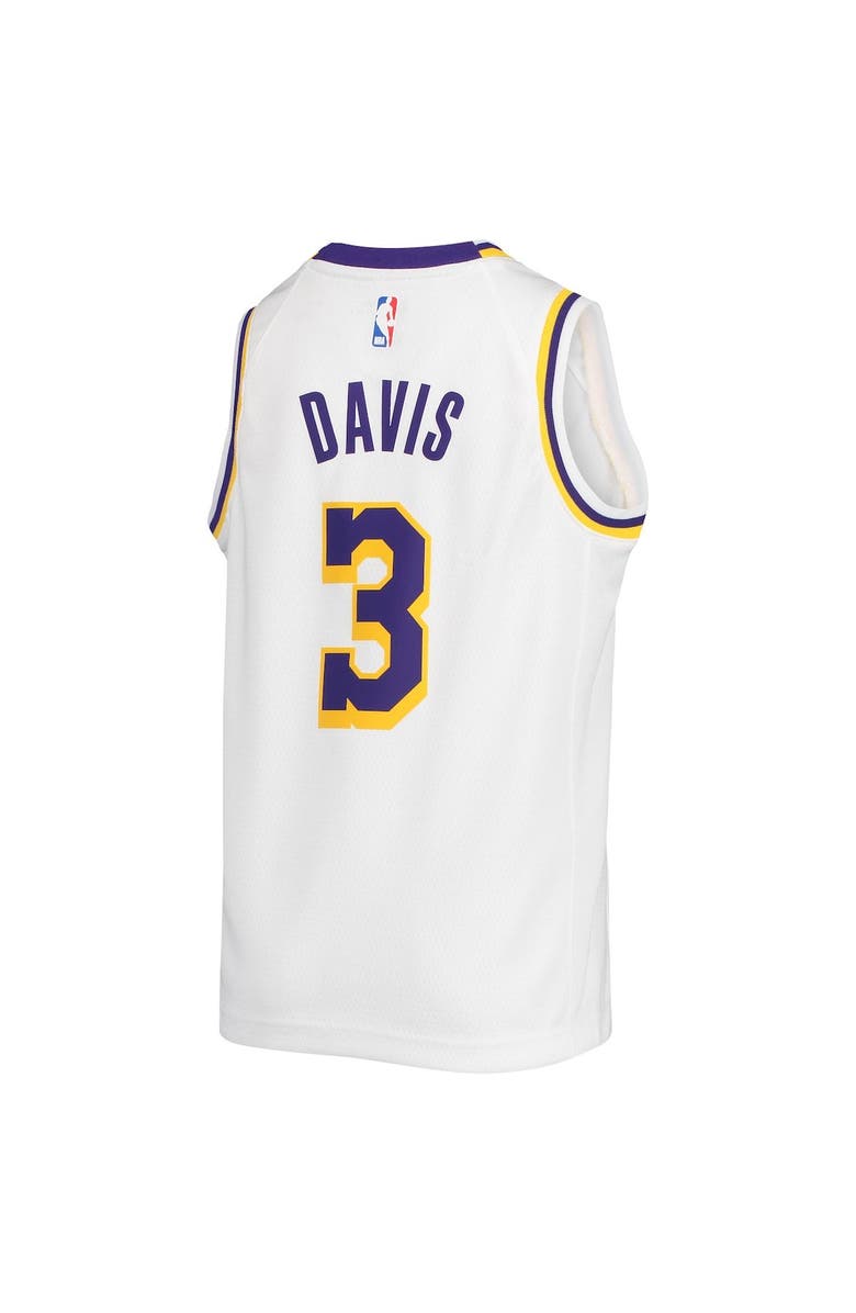 Nike Youth Nike Anthony Davis White Los Angeles Lakers 2020/21 Swingman Jersey - Association Edition, Alternate, color,