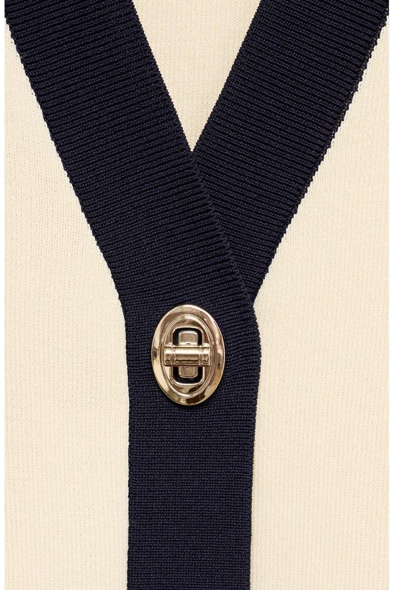 Contrast Trim Sweater Vest, Alternate, color, ECRU