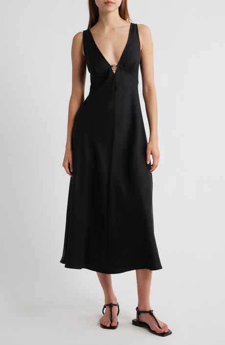 Rails Avila Metal Accent Sleeveless V-Neck Midi Dress