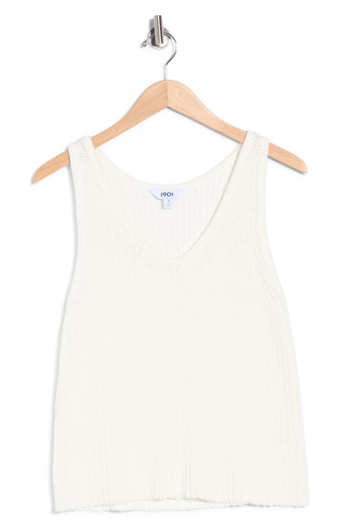 1901 V-neck Sweater Tank In White