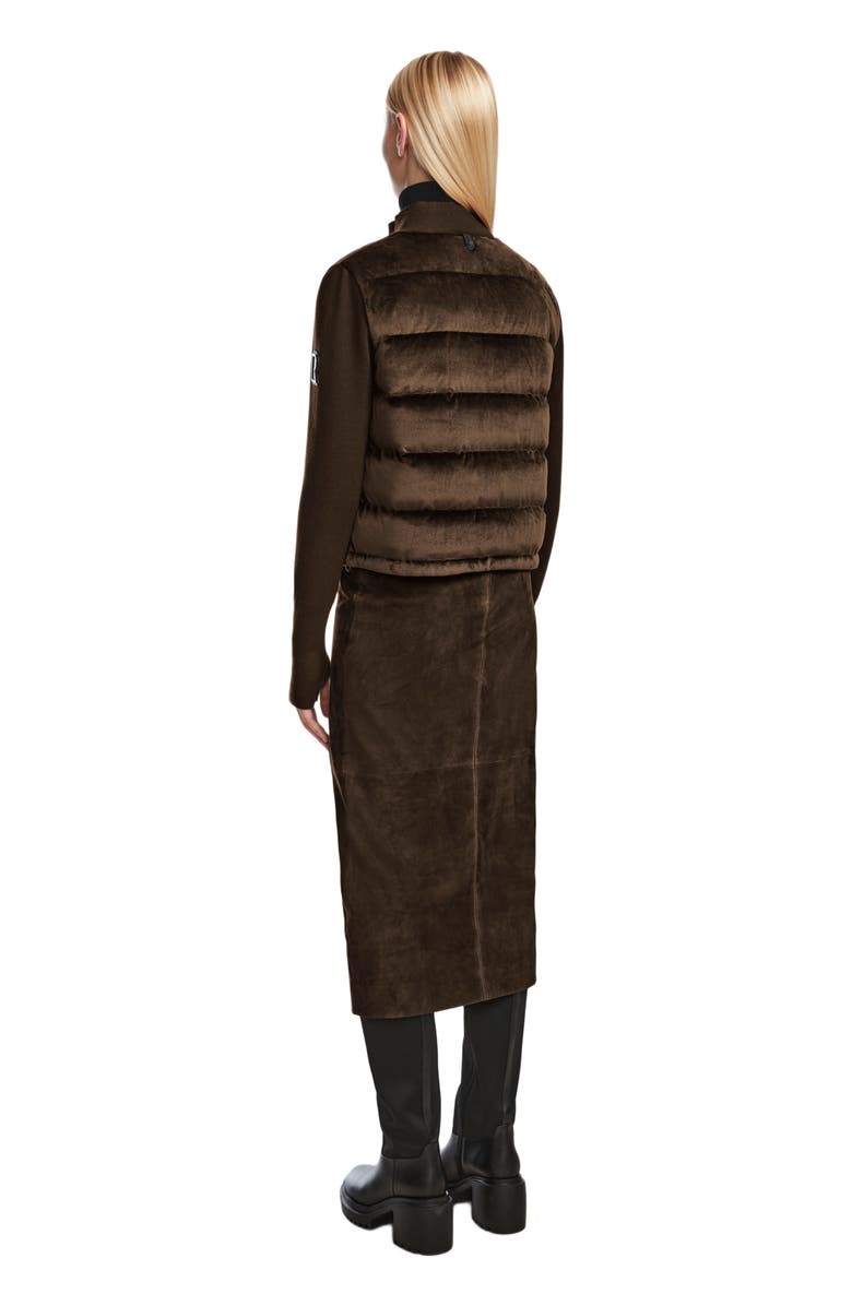 Rudsak CAMILLE V WOMEN'S VELVET HYBRID KNIT & LIGHT DOWN JACKET, Alternate, color, 