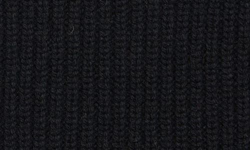 Acne Studios Kua Face Patch Rib Wool & Yak Hair Beanie In Black