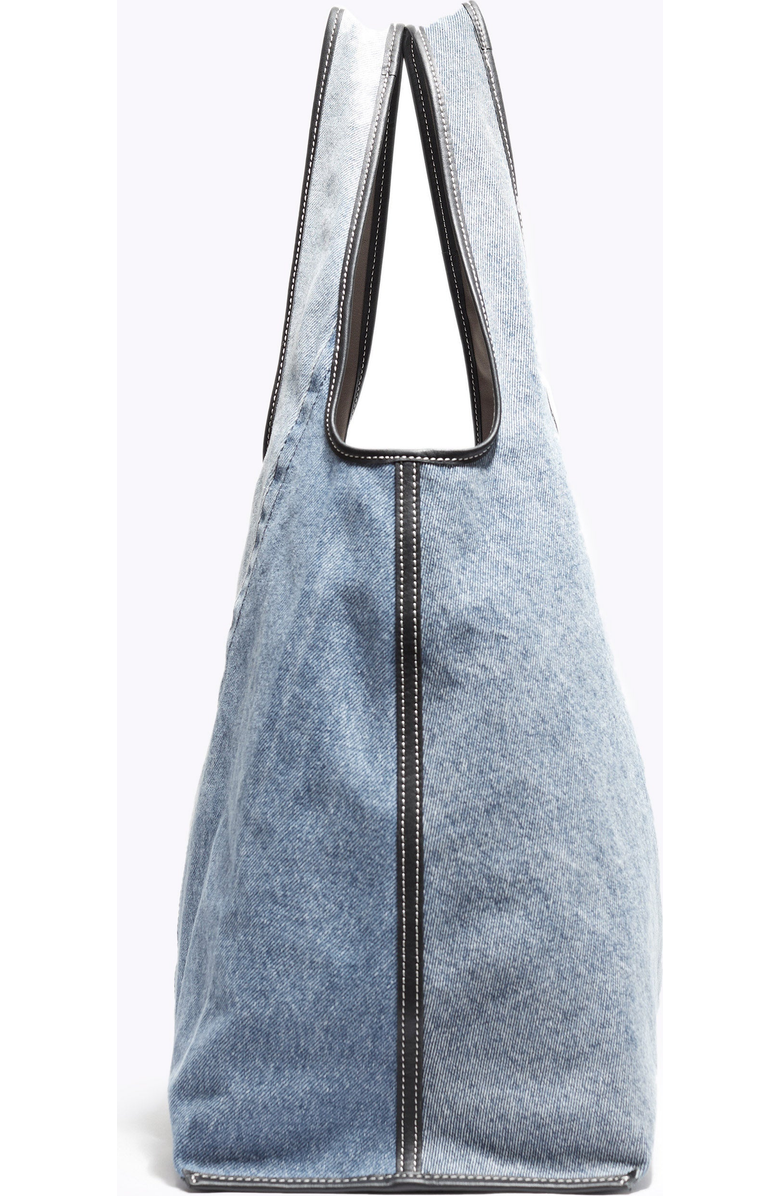 3.1 Phillip Lim Denim Market Tote with Grommets, Alternate, color, Washed Indigo