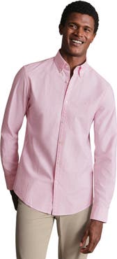 Charles Tyrwhitt Plain button-down stretch washed Oxford shirt