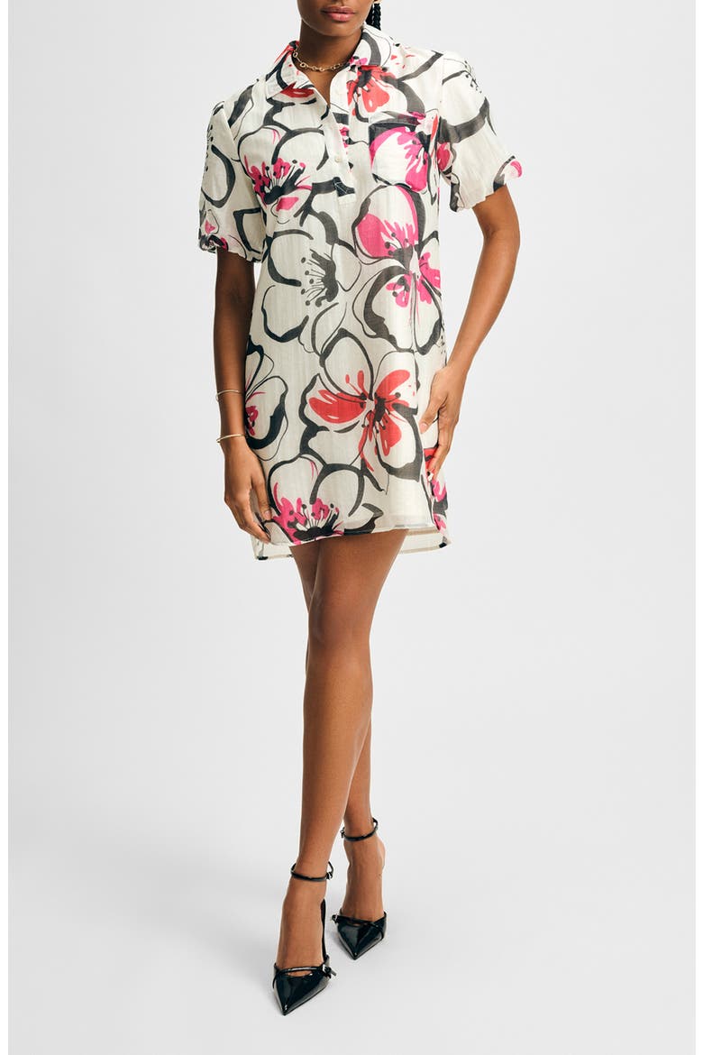 Print Shirtdress, Main, color, SPLASHY FLORAL