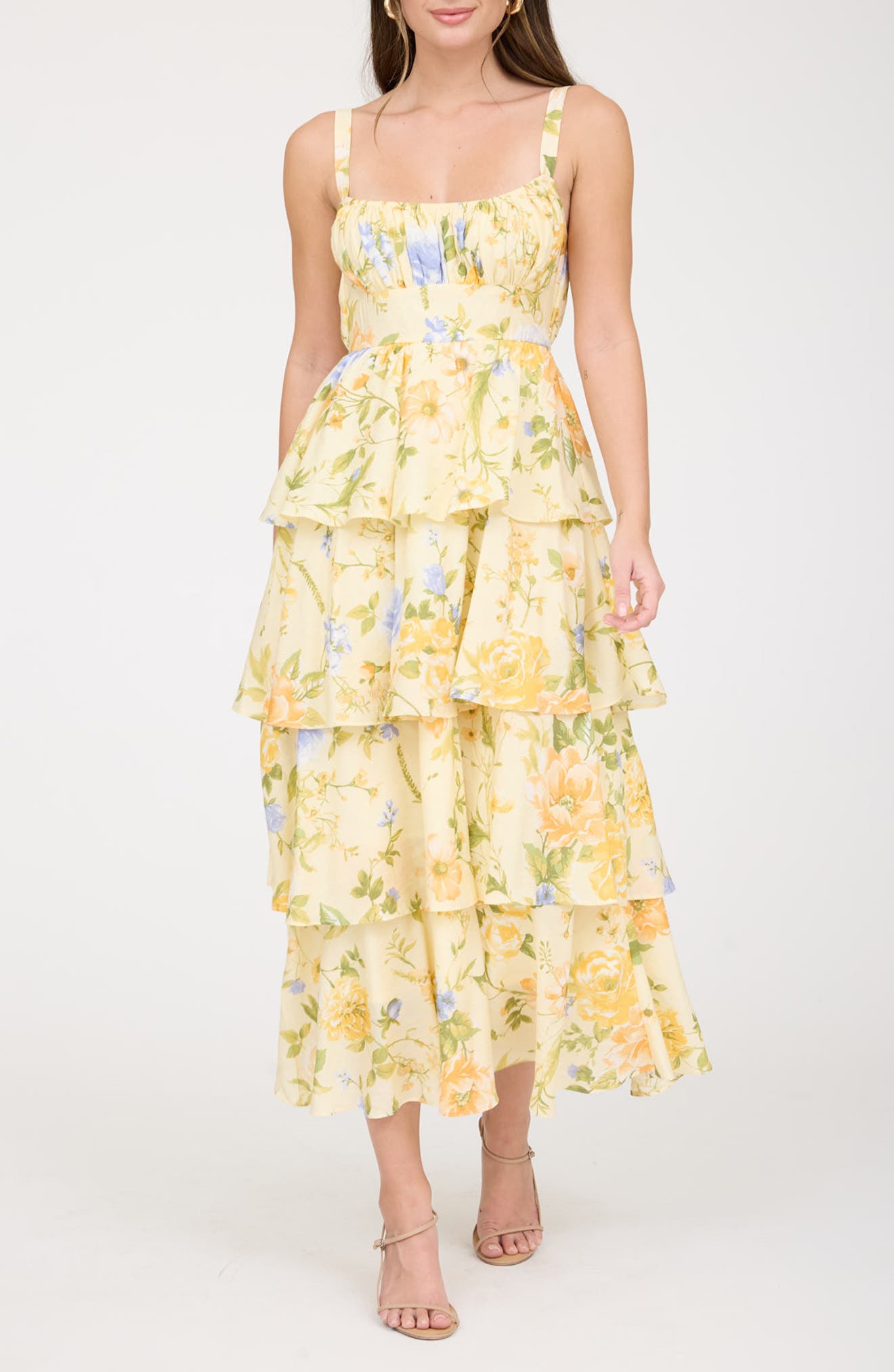 Floral Tiered Dress - image 3
