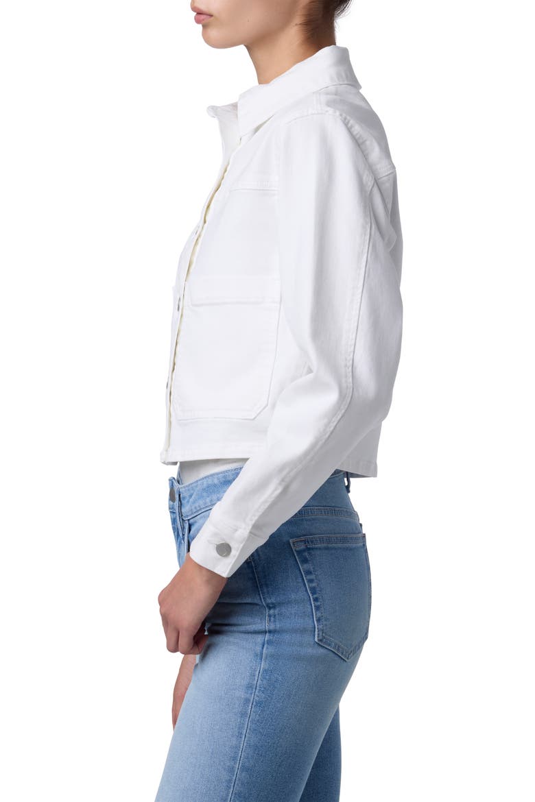 Crop Denim Jacket, Alternate, color, WHITE