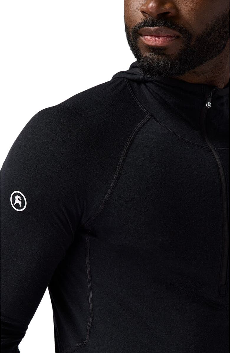 Backcountry Cedars Rws Merino Lt-Wt Baselayer 1/2-Zip Scuba Top - Men's, Alternate, color, Black