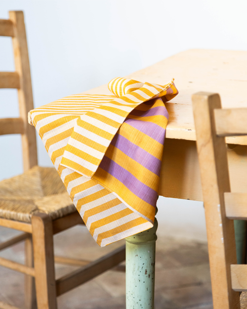 Tortuga Forma Stripe Dinner Napkins In Orange