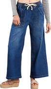 HINT OF BLU Wide Leg Drawstring Jeans