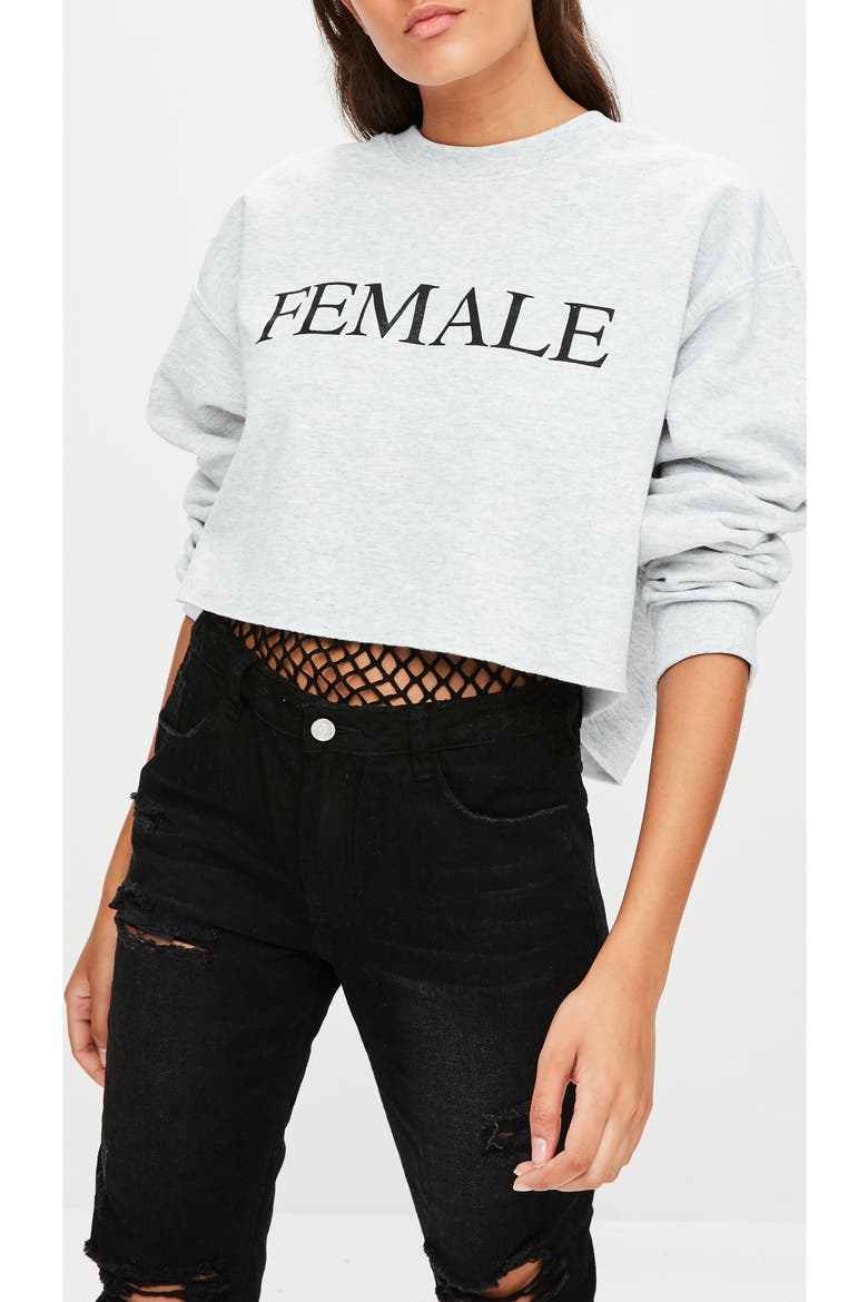 Female Sweatshirt, Alternate, color, GREY