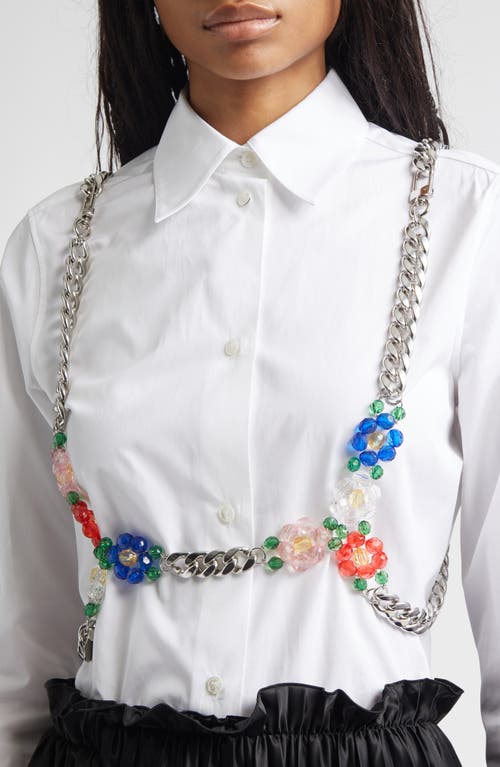 Noir Kei Ninomiya Beaded Chain Harness In Metallic