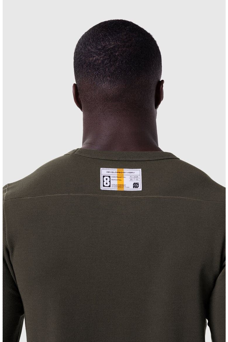 Waffle Knit Long Sleeve, Alternate, color, Olive
