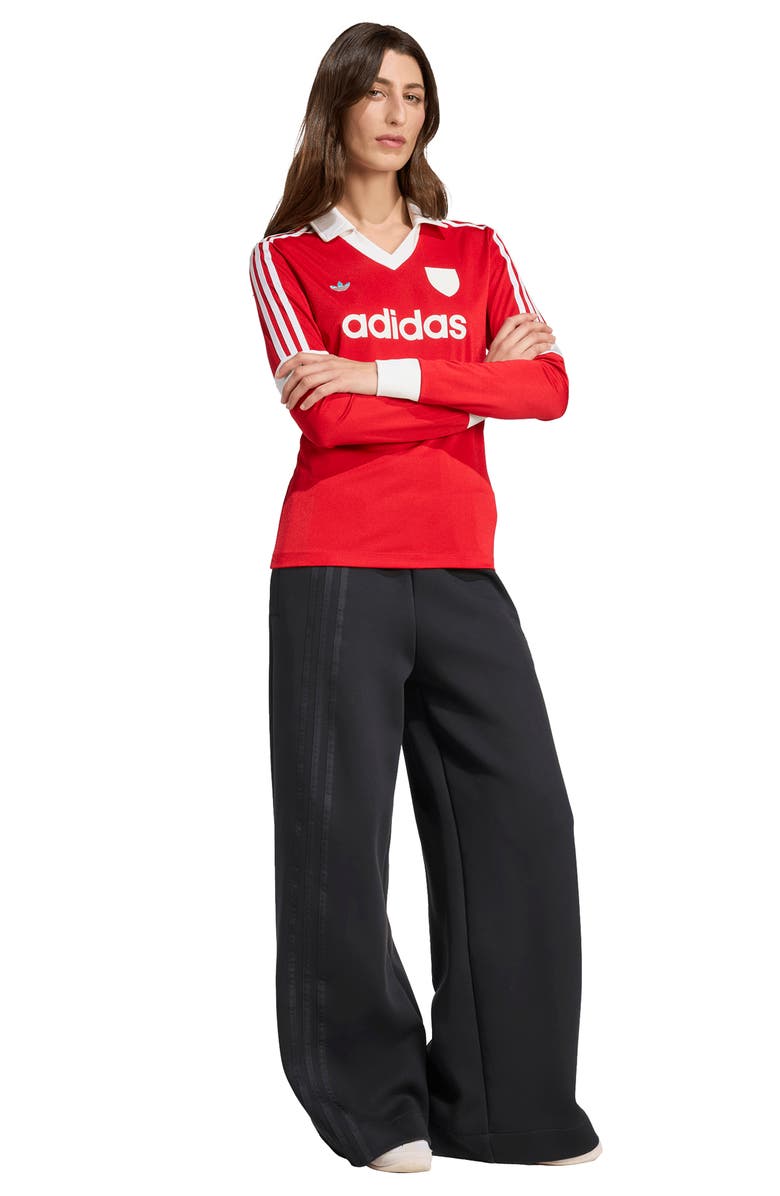 adidas Graphic Long Sleeve Football Jersey, Alternate, color, Better Scarlet