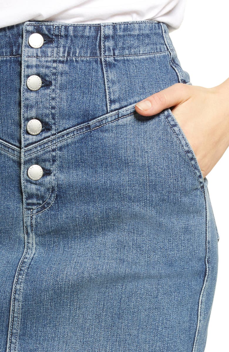 AG Selina Yoke Detail Denim Skirt, Alternate, color,