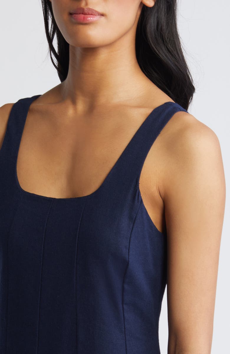 Halogen<sup>®</sup> Linen Blend Maxi Dress, Alternate, color, Classic Navy