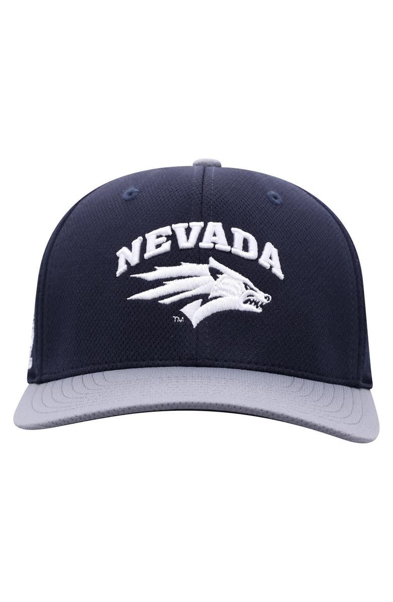 TOP OF THE WORLD Men's Top of the World True Navy Nevada Wolf Pack Reflex Fitted Hat, Alternate, color, True Navy