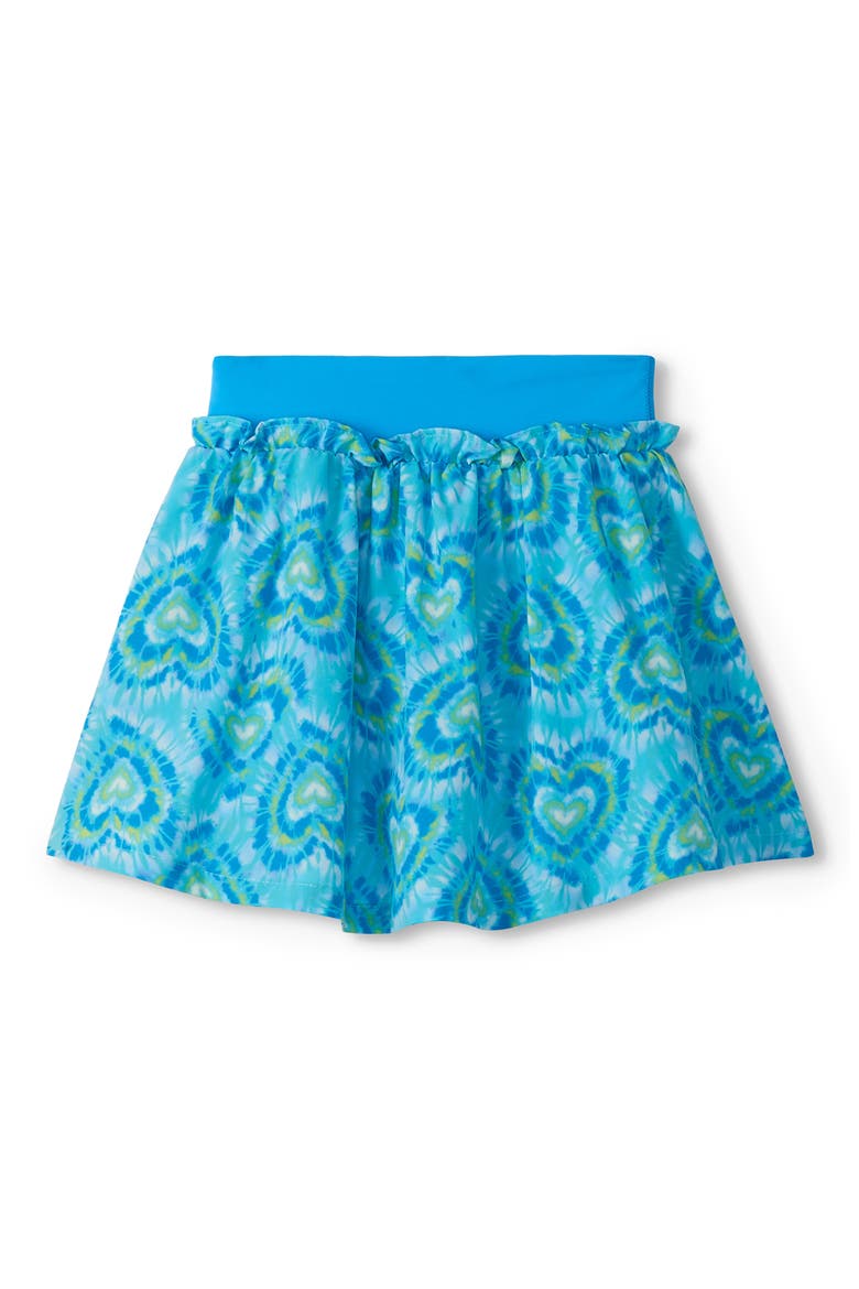 Kids' Candy Hearts Ruffle Skort, Alternate, color, BLUE