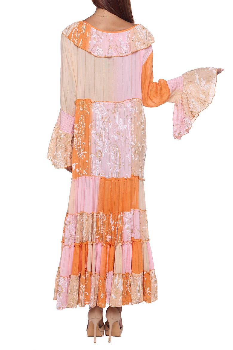 High-Low Long Sleeve Cover-Up Dress, Alternate, color, ORANGE
