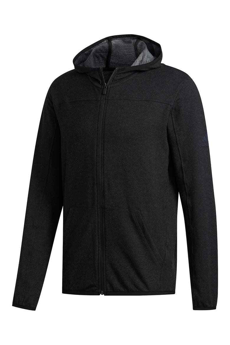 City Studio Fleece Full Zip Hoodie, Alternate, color, BLACK