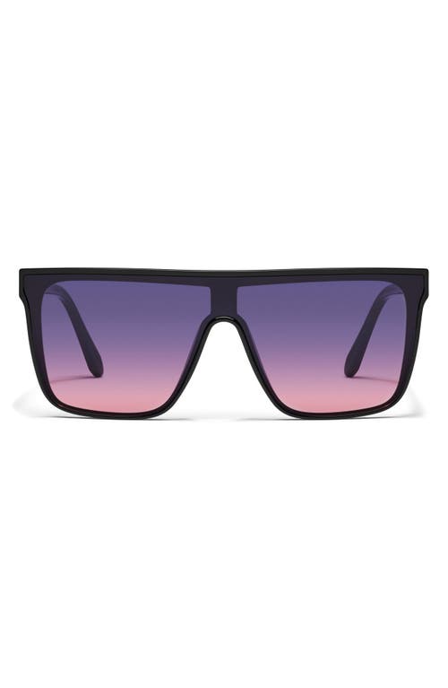 Quay Nightfall Medium 138mm Shield Sunglasses In Black