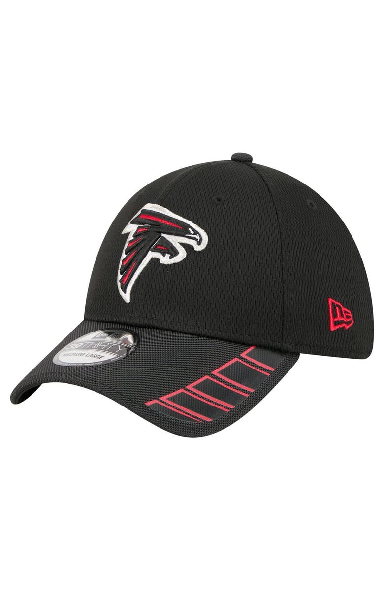 New Era Men's New Era Black Atlanta Falcons Visor Hit 39THIRTY Flex Hat, Main, color, Black