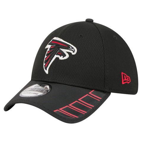 Men's New Era Black Atlanta Falcons Visor Hit 39THIRTY Flex Hat