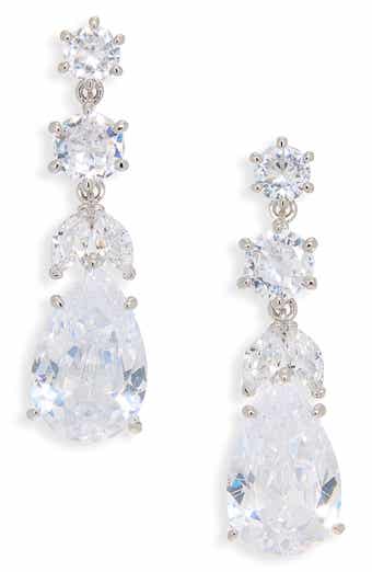 Pear Linear Drop Earrings
