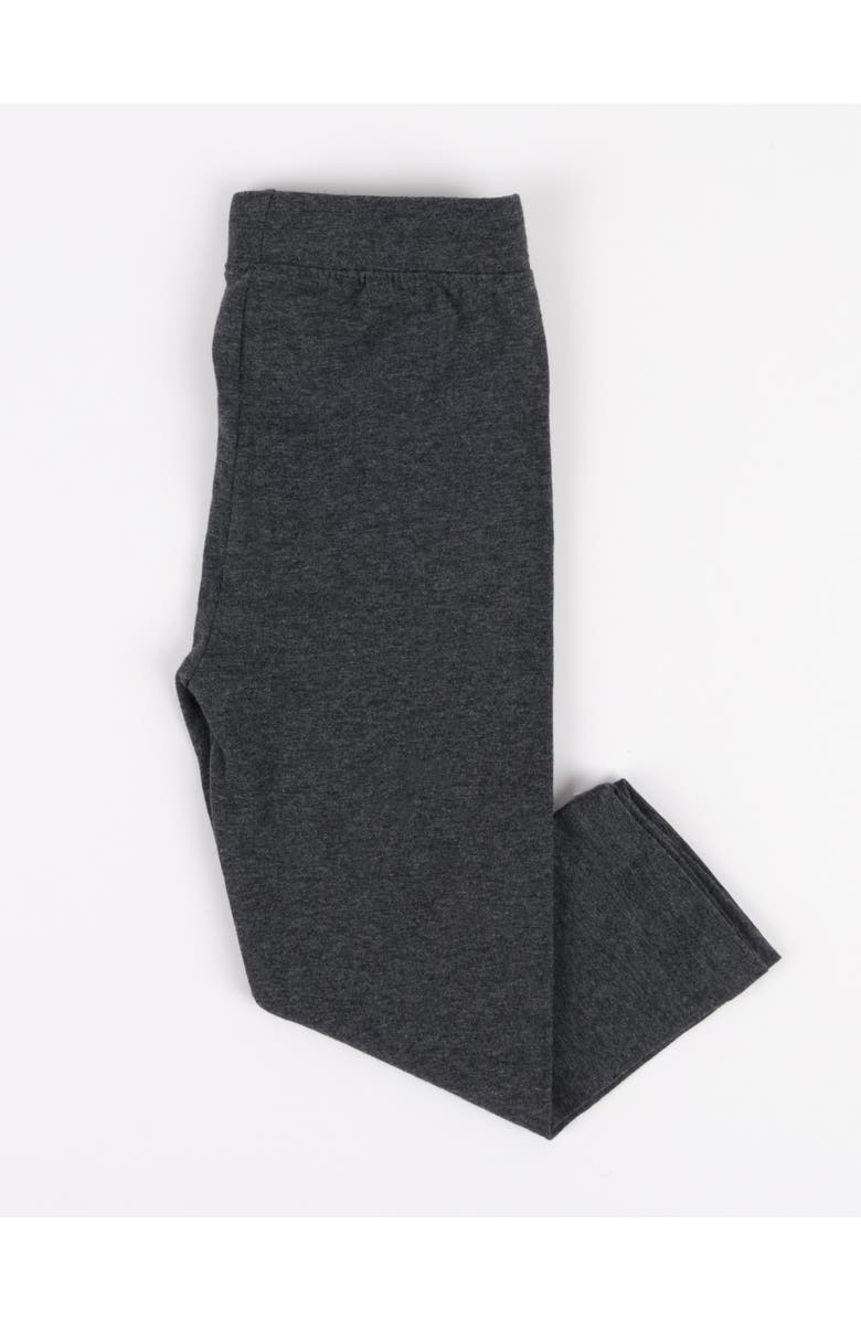 Leveret Girls Cotton Leggings, Solid Colors, Alternate, color, Dark Gray