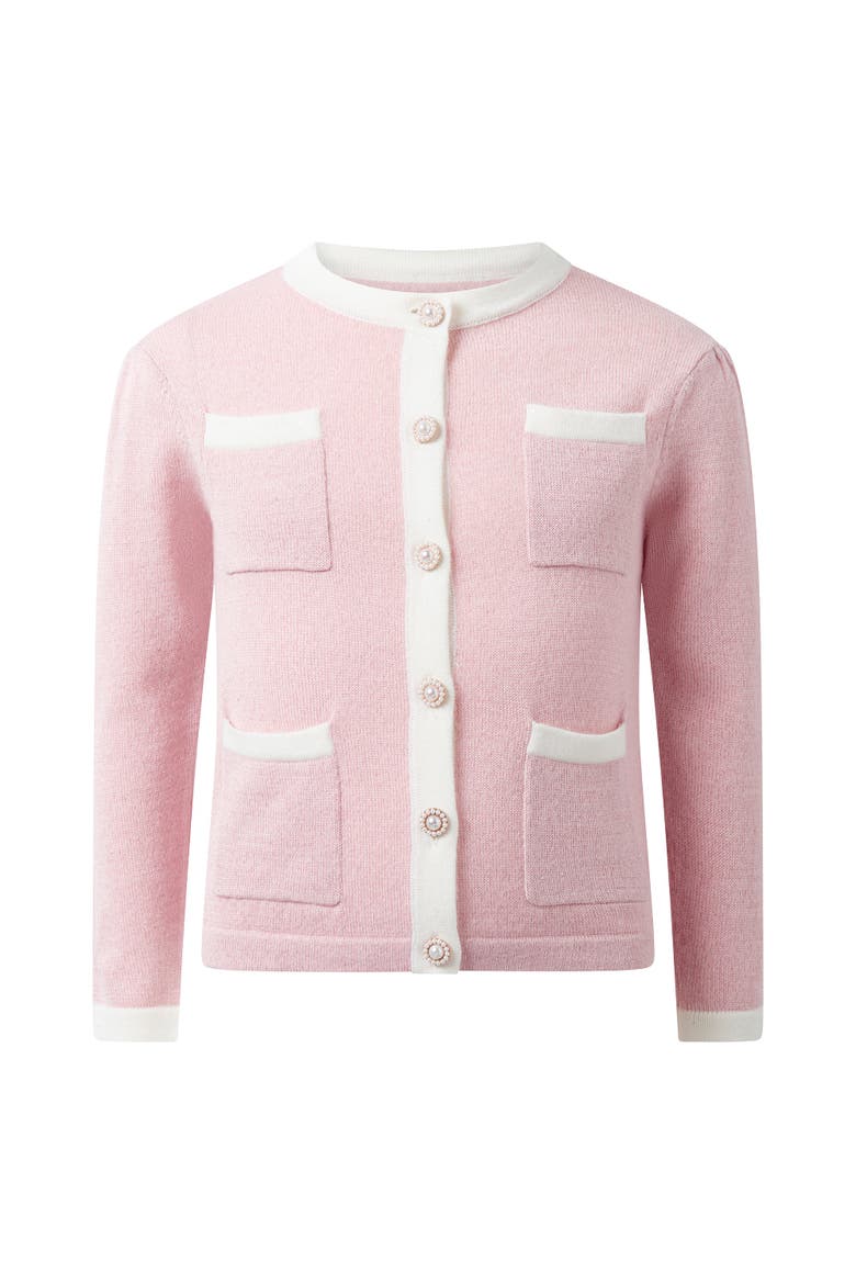 Knit Cardigan with pockets, Main, color, Pink