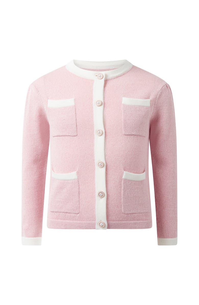Rachel Riley Knit Cardigan with pockets, Main, color, Pink