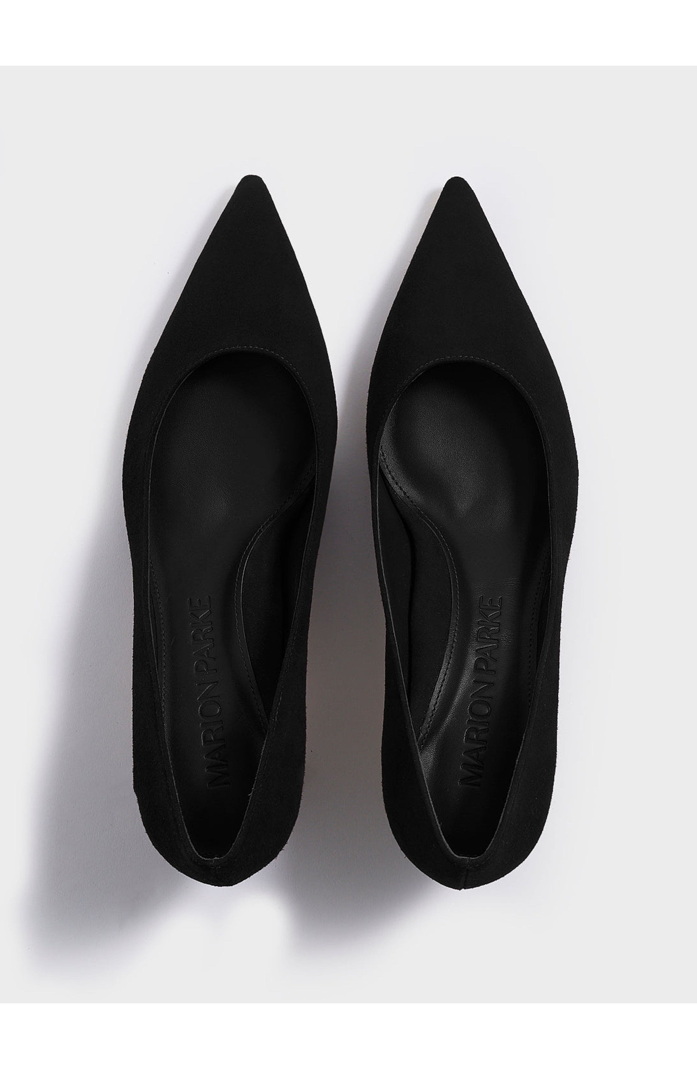 MARION PARKE Flared Kitten Heel Pump | Suede, Alternate, color, 