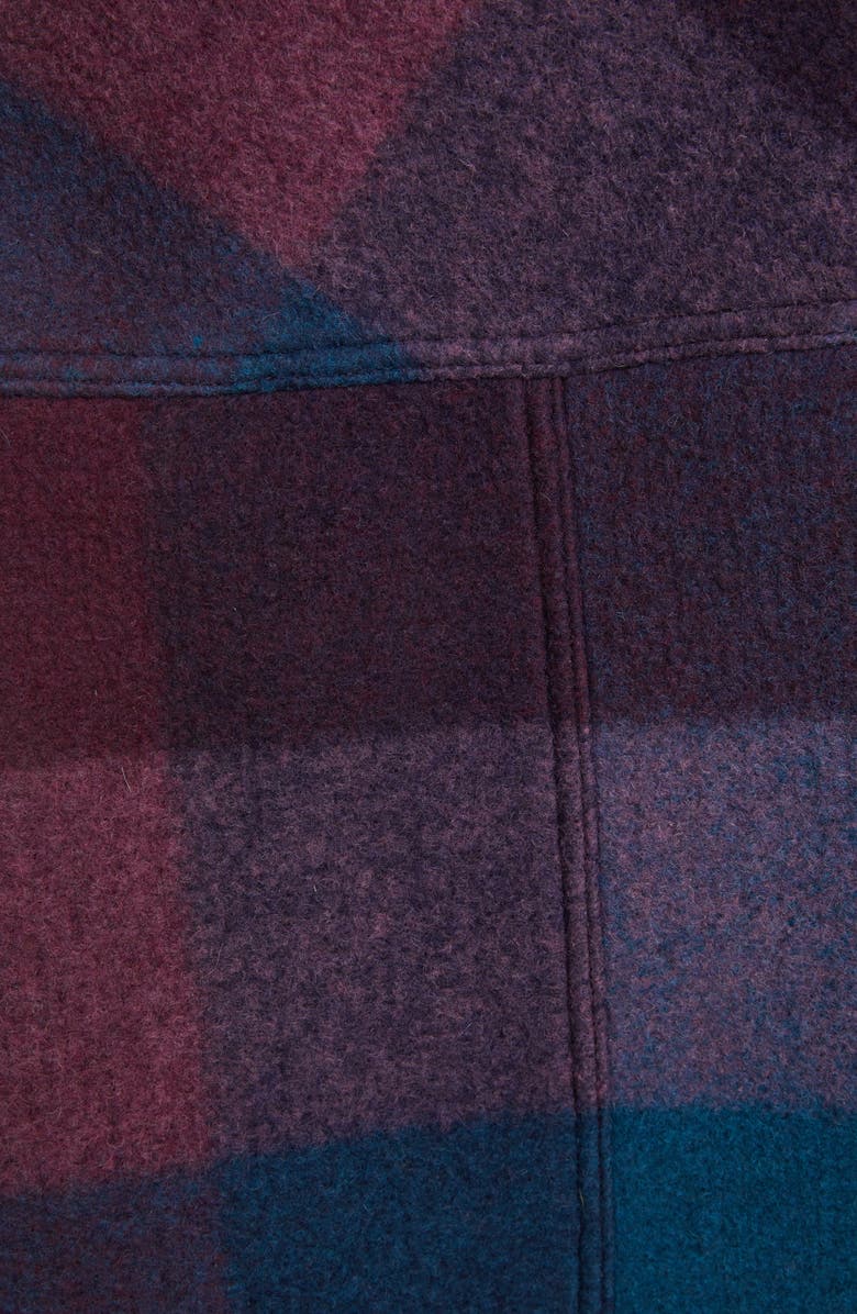 Isabel Marant Étoile Harveli Buffalo Check Shirt Jacket, Alternate, color, Dark Plum