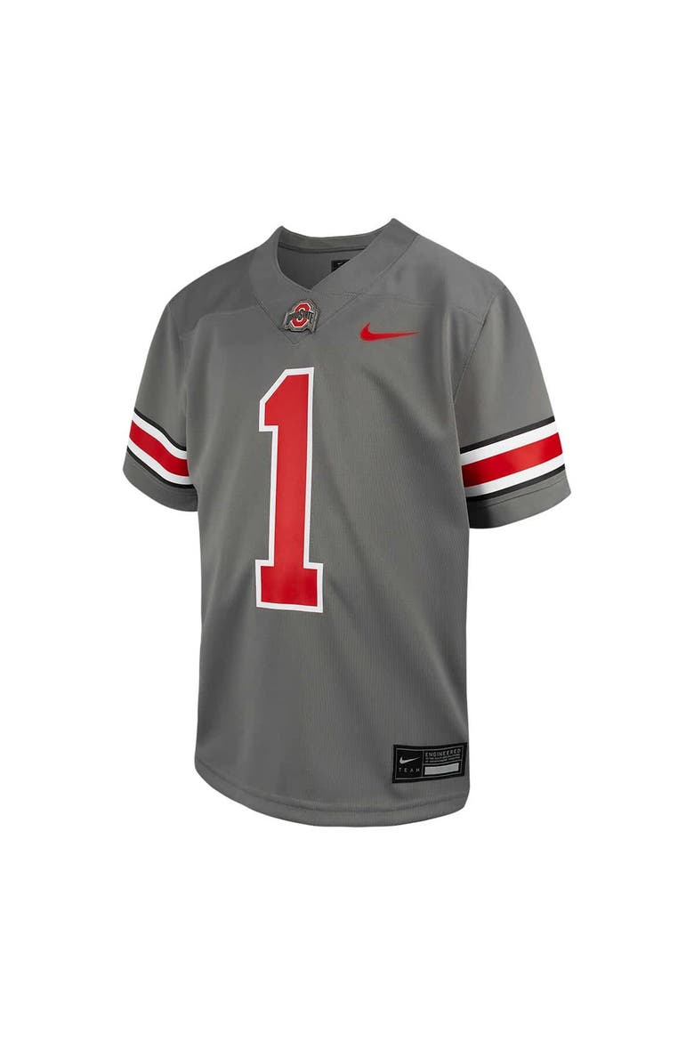 Toddler Nike #1 Steel Ohio State Buckeyes Alternate Untouchable Replica Football Jersey, Alternate, color, Steel