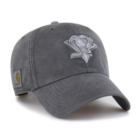 Men's Carhartt x '47  Charcoal Pittsburgh Penguins Clean Up Adjustable Hat