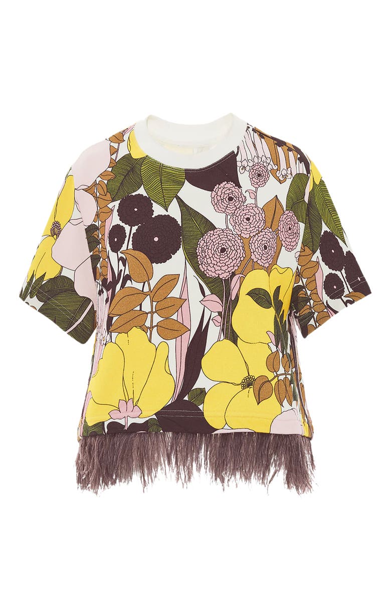 La DoubleJ La Scala Tee Big Flower Rose Pink, Alternate, color, 